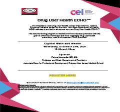 CEI Drug User Health ECHO: Crystal Meth and Health